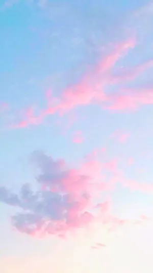 Pink And Blue Clouds In The Sky Wallpaper