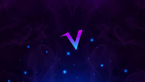 Pink And Blue Letter V Wallpaper
