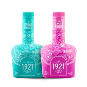 Pink And Blue Pack Crema De Tequila 1921 Irresistible 750 Ml Wallpaper