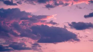 Pink And Blue Sunset Clouds Wallpaper