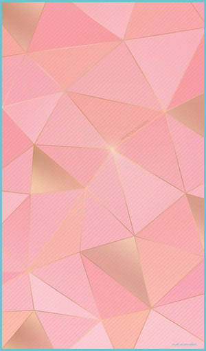 Pink And Gold Geometric Pattern Wallpaper