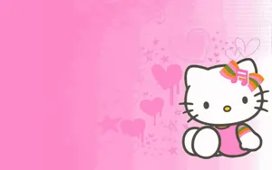 Pink And Orange Hello Kitty Aesthetic Wallpaper