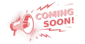 Pink And Red Megaphone Coming Soon Wallpaper