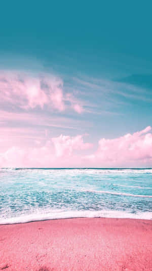 Pink And Teal- Wallpaper Beach Wallpaper