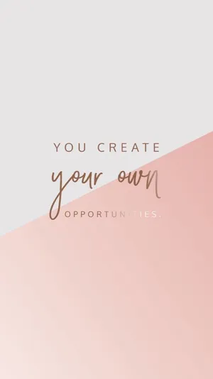 Pink And White Opportunity Quote Wallpaper