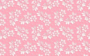 Pink Backdrop With Flower Patterns Wallpaper
