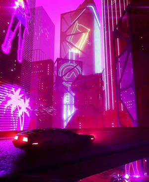 Pink Baddie Luxury Car Cruise Wallpaper