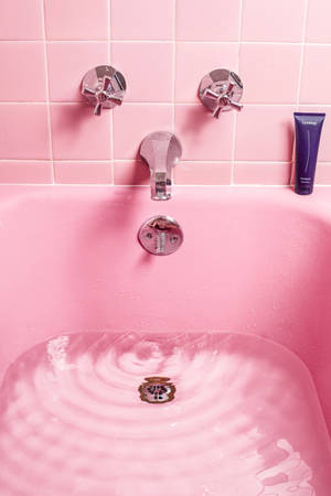 Pink Bathtub Aesthetic Wallpaper