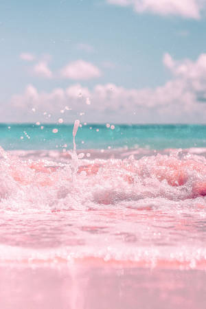 Pink Beach Sand Summer Iphone Wallpaper