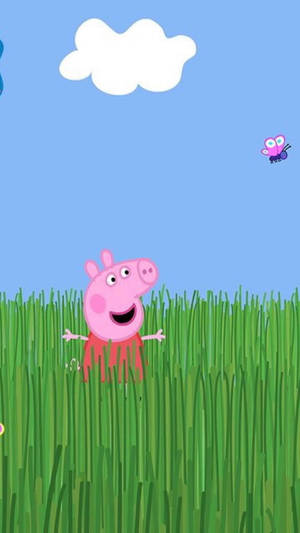 Pink Bee Peppa Pig Wallpaper