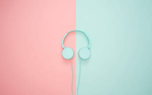 Pink Blue Headphones Pastel Aesthetic Tumblr Laptop Wallpaper