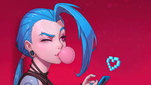 Pink Bubble Gum Jinx Desktop Wallpaper