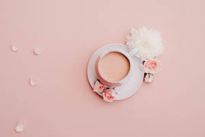 Pink Cup Aesthetic Wallpaper