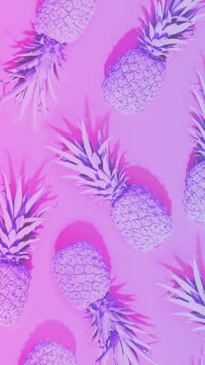 Pink Cute Purple Aesthetic Pineapple Wallpaper