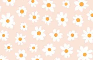 Pink Daisy Aesthetic Computer Wallpaper