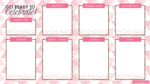Pink Desktop Organizer Wallpaper
