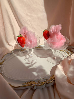 Pink Dessert Aesthetic Photography Wallpaper