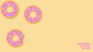 Pink Donuts As Cute Aesthetic Pc Background Wallpaper