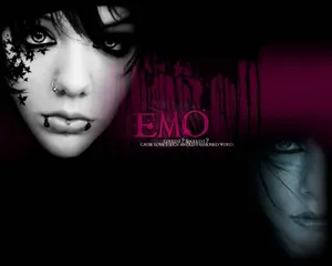 Pink Emo Girl Faces Wallpaper