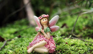 Pink Fairy Figurine Wallpaper
