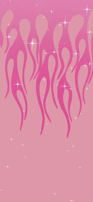 Pink Flames Above Wallpaper