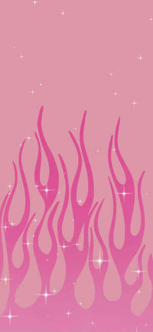 Pink Flames Below Wallpaper