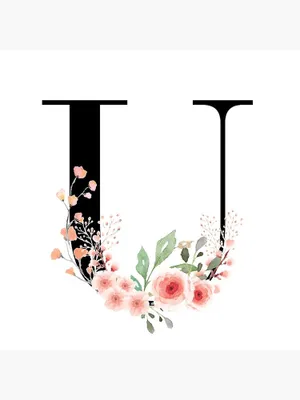 Download free Elegant Floral-designed Letter U Wallpaper 