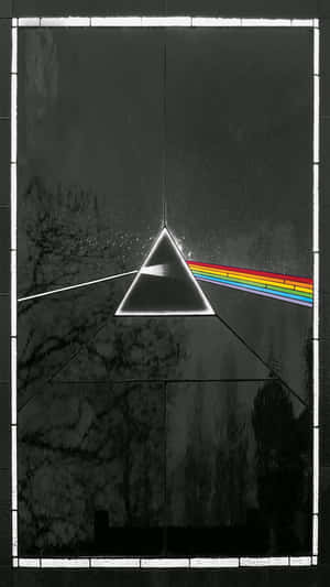 Pink Floyd's Iconic Dark Side Of The Moon Album Cover Wallpaper