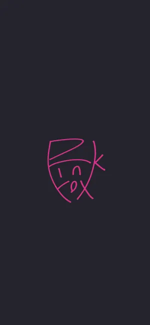 Pink Fox Word Black And Pink Iphone Wallpaper