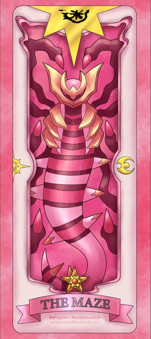 Pink Giratina Playing Cards Wallpaper