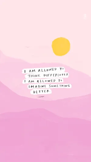 Pink Gradient Affirmation Wallpaper