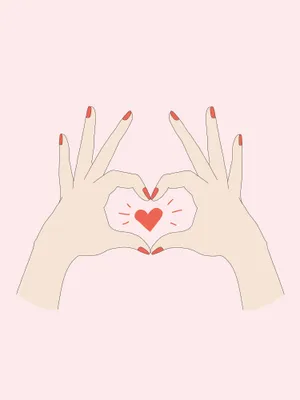 Hand heart desktop, phone and tablet wallpaper – makeandtell