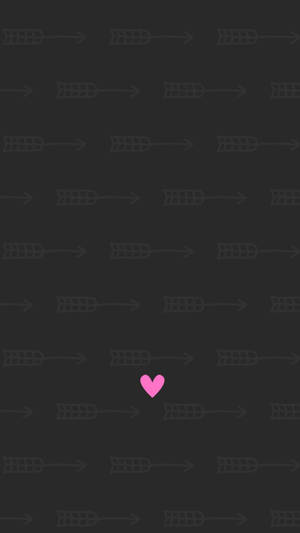 Pink Heart And Arrows Dark Girly Wallpaper