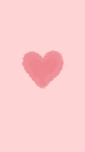 Pink Heart Stamp Wallpaper