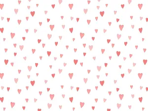 Pink Hearts Pattern Background Wallpaper