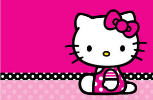 Pink Hello Kitty In Sectioned Background Wallpaper