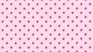 Pink Kawaii Strawberry Seamless Pattern Wallpaper