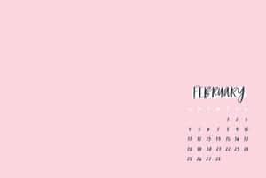 Pink Laptop February Wallpaper