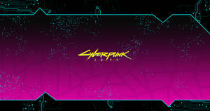 Pink Logo Cyberpunk Desktop Wallpaper