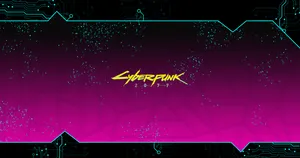 Pink Logo Cyberpunk Desktop Wallpaper