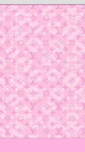 Pink Lv Monogram Pattern Fashion Wallpaper