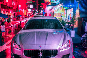 Pink Maserati Car Wallpaper