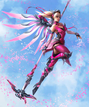 Pink Mercy With Wings Wallpaper
