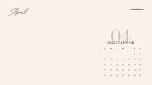 Pink Minimalist April 2022 Calendar Wallpaper