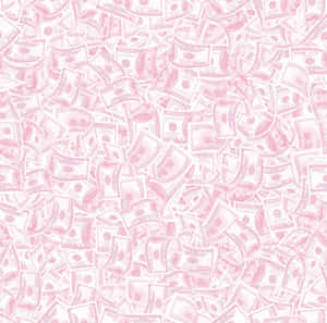 Pink Money Background With White Money Wallpaper