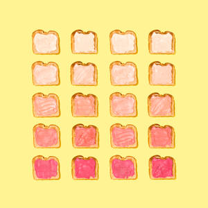 Pink Ombre Toasts Pattern Wallpaper