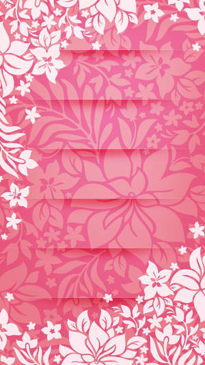 Pink Pattern Of Flower Iphone Wallpaper