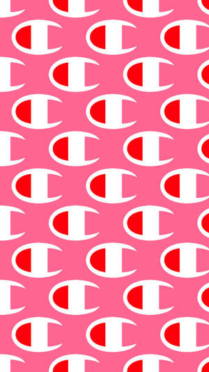 Pink Patterns Champion Logo Wallpaper