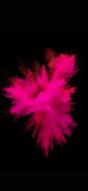 Pink Powder Explosion Iphone Dark Wallpaper