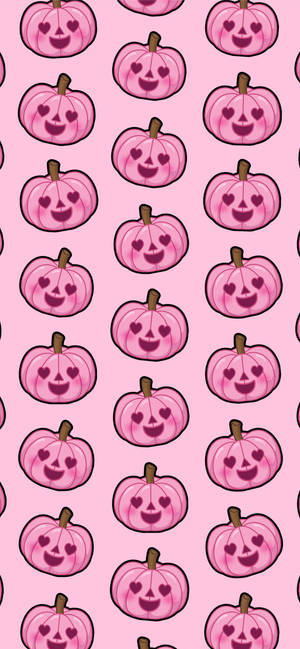 Pink Pumpkins Cute Halloween Iphone Wallpaper